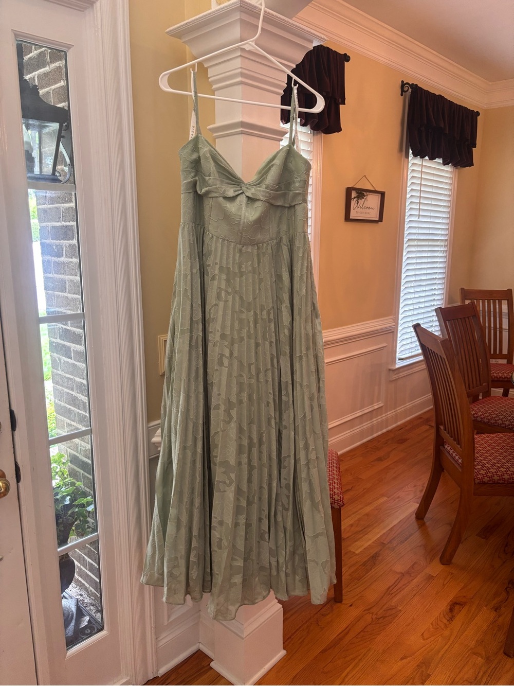 Sage Green Spaghetti-Strap Dress